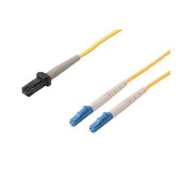9/125, Singlemode Low Smoke Zero Halogen Fiber Cable MTRJ / Dual LC, 5.0m