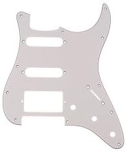 Stratocaster Three Ply Guitar Pickguard Aged White HSS