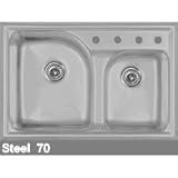 CorStone Avondale Advantage 3.2 Double Bowl Kitchen Sink with Two Faucet Holes 24-2-70