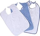 ADULT BIB, BLUE TERRY CLOTH, WASHABLE, 21