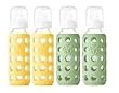 Lifefactory Glass Baby Bottles 4 Pack (9 oz.-Spring Green and Yellow)