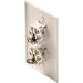 Steren 4C Almond Flush Modular Telephone Jack - Dual Jack
