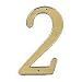 4 HOUSE NUMBER #2 POL BRASS
