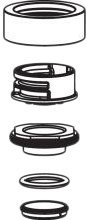 Moen 101249W Repair Part Handle Collar & Nut Kit - White