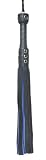 Mid Size Standard Grip Flogger with Black Leather and Blue SUEDE Tails