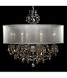 American Brass & Crystal CH6462-OS-BX-03G-LL Llydia Softback Shade 10 Light Single Tier Chandelier in French Gold Glossy with Bordeaux ® Strass Teardrop crystal