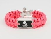 Paracord Survival Bracelet Wounded warrior Pink Edition