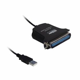 C�ble USB-imprimante parall�le Centronics Noir