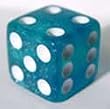 Trik Topz Blue Glitter Dice Valve Caps