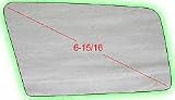 87-88 TOYOTA FX MIRROR GLASS RH (PASSENGER SIDE), (6-15/16 Dg.), Convex (1987 87 1988 88) T471175 N/A
