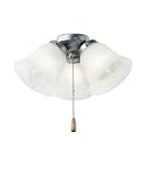217AWEZ3qRL. SL160  Kichler 338505NI 3 Light Ceiling Fan Light Kit in Brushed Nickel