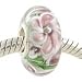 MURANO GLASS Purple Plumeria BEAD CHARM fits Pandora Chamilia Biagi Bracelet GIFT BOXED