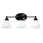Bronze and Inside Etched Glass 21 1/2" Wide Bathroom Light