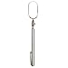 Ullman B-2T Oval Telescoping Pocket Inspection Mirror, 2" Length x 1" Width Mirror, 4-1/2" to 19" Extended Handle Length
