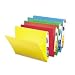Smead End Tab Folder, Letter, Straight, 11 Point, Assorted Colors, 100 per Box (25013)