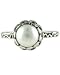 Bask Detailed White Pearl Ring