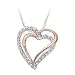 10kt. Two Tone, 1/6 ct. tw. Diamond Heart Pendant