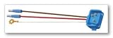 Grote U.S. 40 Series and U.S. 60 Series Three-Wire 90 Plug-In Pigtails Ring Terminal with Blunt Cut Wires