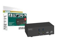 DIGITUS KVM Switch 1User 2PCs USB mit Audio hot-key oder Mausklick Funktion ohne Kabel K7  Preisvergleich