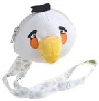 Plushy Angry Birds 3D Doll Purse with Lanyard - White Bird/ Bomber Bird/ Egg Bird