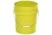 5 Gallon Plastic Pail - Yellow. Package of 5