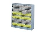 Closed Steel Shelving Unit With Plastic Drawers