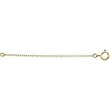 14k Yellow Gold Chain Necklace Extender, Safety Chain