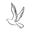 WHITE DOVE Temporary Tattoo 2x2