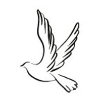 White Dove Temporary Tattoo 2x2
