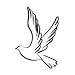 White Dove Temporary Tattoo 2x2