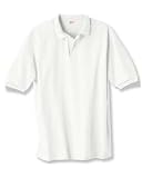 Hanes 5.5 oz 50/50 Jersey Knit Polo 54 (L / White)