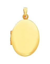 Gold Plated Oval Locket 24"