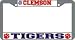 Clemson Tigers Chrome License Plate Frame - SET OF 6 - Sports Merchandise