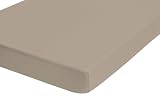 Produkt-Bild: Biberna 77144/542/087 Jersey-Stretch Spannbetttuch / 180 x 200 cm - 200 x 200 cm / Farbe: macchiato