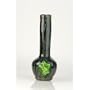 Handmade "Dark Lilly Pad Frog" Hand Blown Glass Art Vase C210
