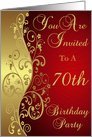 70th Birthday Party Invitation Card