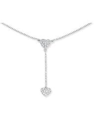 14K White Gold 1/5 CT TDW Accent Diamond Necklace With Chain (G-H, I1-I2)