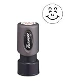 Xstamper(R) One-Color Specialty Stamp, Round, Happy Face, Red