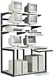 eLAN 24 Wide LAN Station, 23w x 30d x 72h, Ice Gray/Graphite (MLN21124EZ) Category: Workstations
