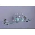 Glass Shelf - Brushed Nickel (Brushed Nickel) (3.5"H x 20.5"W x 4.75"D)