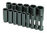 S K Hand Tools (SKT4045) 15 Piece 1/2in. Drive SAE Deep 6 Point Impact Socket Set