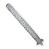 Sterling Silver Hinged CZ Bangle QB253