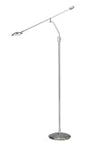 Adesso 3627-22 Trapeze Balance Arm Floor Lamp, Satin Steel/Chrome