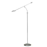 Adesso 3627-22 Trapeze Balance Arm Floor Lamp, Satin Steel Chrome by Adesso