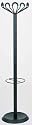 Coat and umbrella stand with 5 covered hooks