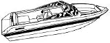 V Hull Runabout Boats Trailerable Boat Covers - Poly Guard Ii 8 Oz Polyester Duck Fabric - Inboards/Outdrive Models (Max C/L Beam: 18' 6''-96' / Color: Gray) 77118PII-10