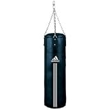Adidas - Heavy Leather Kick/Punch Bag 4ft (Colour: Black ) (Size: 120cm x 35cm )