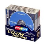 FUJIFILM CD-RW650CCM5P Mix 5discs Pack