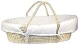 White Waffle Fabric Moses Basket