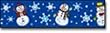 BORDER SNOWMEN KID-DRAWN STRAIGHT